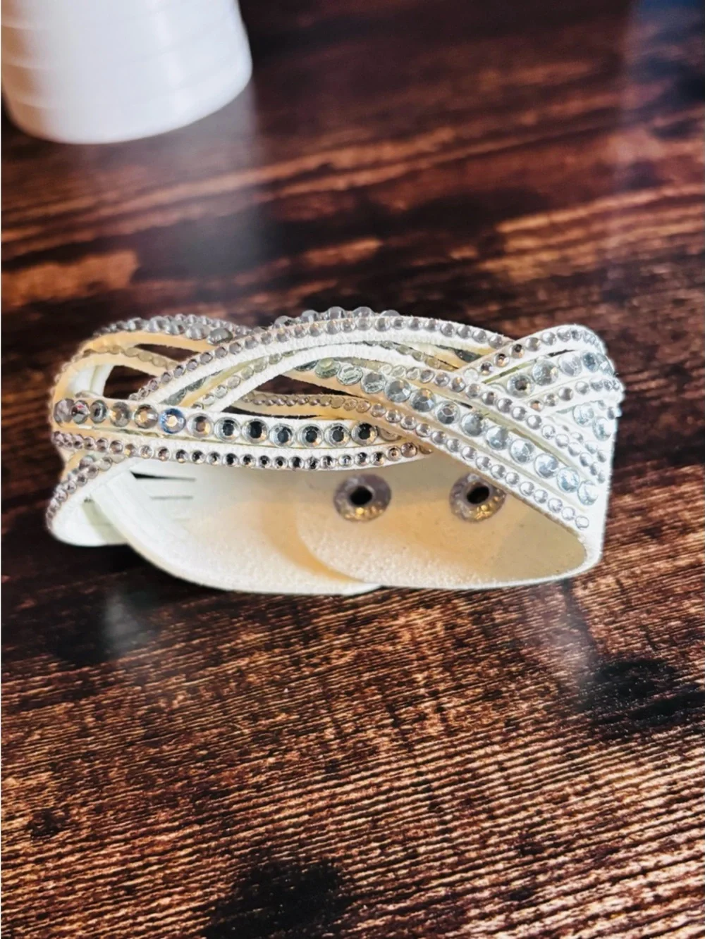Crystal Wrap Bracelet - White Rhinestone‎ Accent